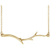 14k Yellow Gold Branch 16-inch Necklace