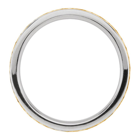 14K White & Yellow Gold Celtic Design Band Size 7