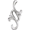 14k White Gold Freeform Pendant