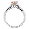 14k White Gold Morganite & .06 CTW Diamond Ring Size 7