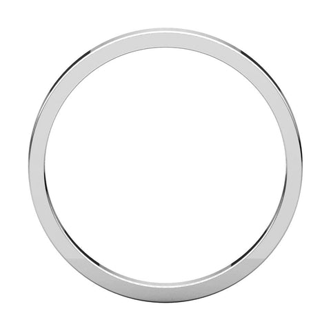 Sterling Silver 2mm Flat Band, Size 10.5