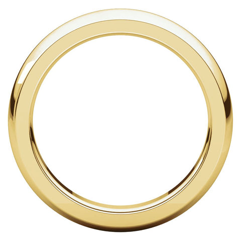 14k Yellow Gold 4mm Heavy Comfort Fit Band, Size 7.5