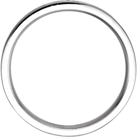 14k White Gold 5mm Flat Comfort Fit Milgrain Band Size 10