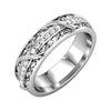 1/3 CTW Diamond Sculptural Eternity Band in 10K White Gold (Size 7)