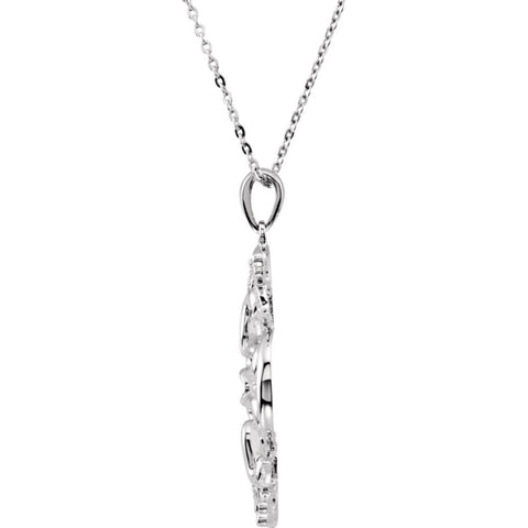 Sterling Silver Triumphant CZ 18" Necklace