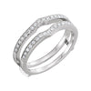 1/4 CTTW Diamond Ring Guard in 14k White Gold (Size 6 )