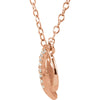 14k Rose Gold .025 CTW Diamond 16-18" Necklace