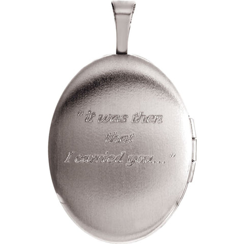 14K Yellow Gold-Plated Sterling Silver .01 CTW Diamond Oval Locket