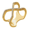 14k Yellow Gold 1/6 ctw. Diamond Geometric Ring, Size 7