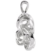 14k White Gold Freeform Pendant