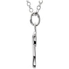 14k White Gold Letter "G" Lowercase Script Initial Necklace