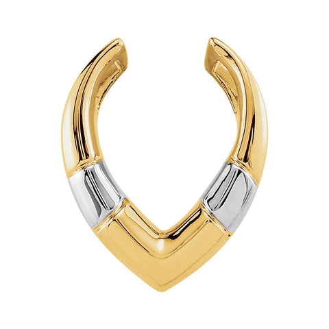 14K Yellow & White Pendant Enhancer