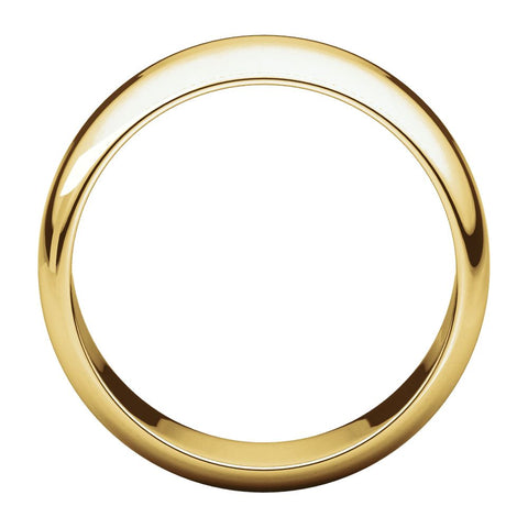 14k Yellow Gold 8mm Half Round Band, Size 8.5