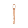 14k Rose Gold Hammered Circle Pendant
