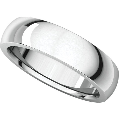 14k White Gold 6mm Heavy Comfort Fit Band, Size 9