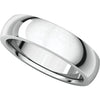 14k White Gold 6mm Heavy Comfort Fit Band, Size 8