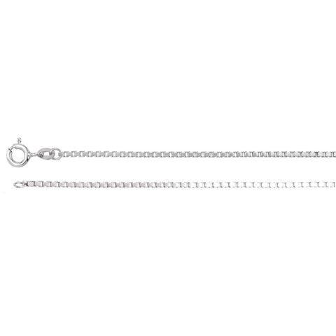 Sterling Silver 1.5mm Diamond Cut Box 16" Chain