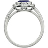 Sterling Silver Dark Blue Cubic Zirconia Ring, Size 7