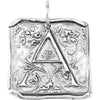 Sterling Silver Initial "A" Vintage Pendant