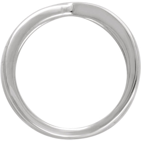 Platinum Criss-Cross Ring Size 7