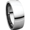 14k White Gold 7mm Light Comfort Fit Band, Size 6.5