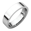 05.00 mm Flat Comfort-Fit Wedding Band Ring in 18k White Gold (Size 8 )