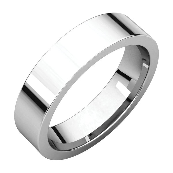 Sterling Silver 5mm Flat Band, Size 7