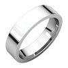 Flat Comfort-Fit Wedding Band Ring in Sterling Silver ( Size 7 )
