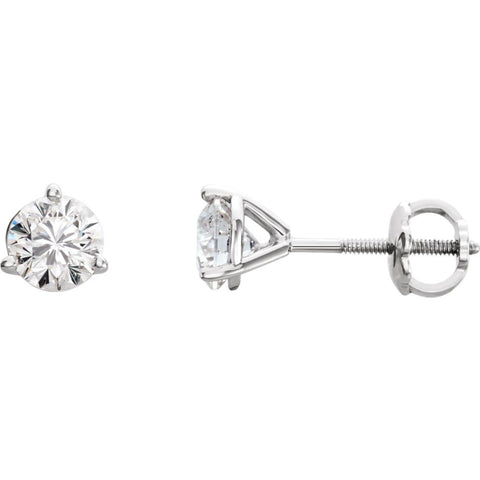 14k White Gold 7/8 CTW Riente Diamond Earrings