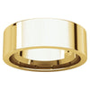 14k Yellow Gold 7mm Flat Comfort Fit Band, Size 12