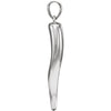 14k White Gold 21.7mm Italian Horn Pendant