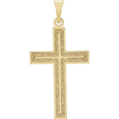 14k Yellow Gold Cross Pendant