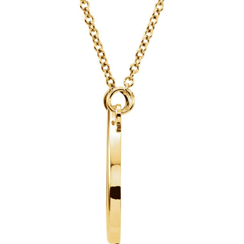 14k Yellow Gold Teardrop 16" Necklace