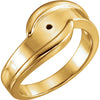 14k Yellow Gold Peg Engagement Base, Size 6