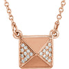14k Rose Gold 0.05 ctw. Diamond 16.5-inch Necklace