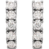 14k White Gold 1 1/2 CTW Diamond Earrings
