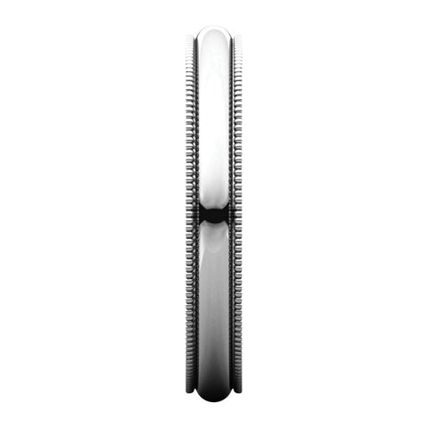 Continuum Sterling Silver 3mm Milgrain Comfort Fit Band, Size 8.5