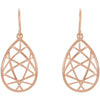 14k Rose Gold Nest Design Earrings