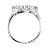 14k White Gold 13mm Coin Ring Mounting, Size 7