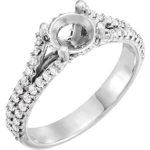 14k White Gold 1/4 CTW Diamond Band, Size 7