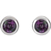 14k White Gold Chatham® Created Alexandrite Earrings