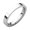 03.00 mm Flat Comfort-Fit Wedding Band Ring in 14K White Gold ( Size 10.5 )