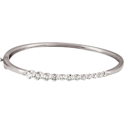 14k White Gold Accented Journey Bracelet
