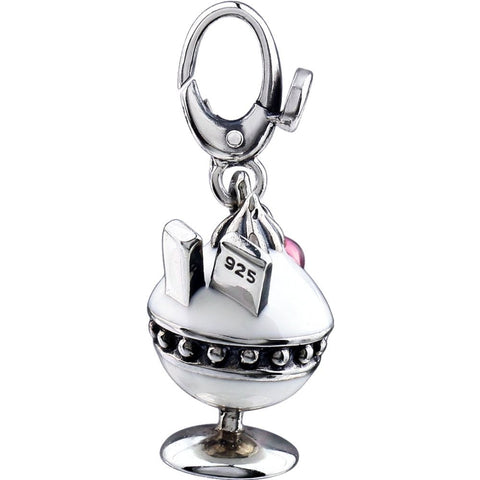 Sterling Silver Enamel Ice Cream Sundae Charm