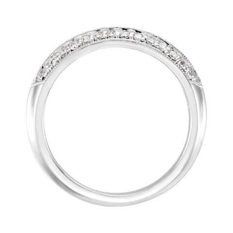 14k White Gold 1/5 CTW Diamond Band, Size 6