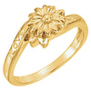 Love Waits Chastity Ring in 10k Yellow Gold ( Size 6 )