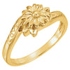 10k Yellow Gold Love Waits Chastity Ring, Size 6