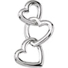 24.50 X 13.00 mm Metal Fashion Heart Pendant in Sterling Silver