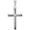 14k White Gold Cross Pendant