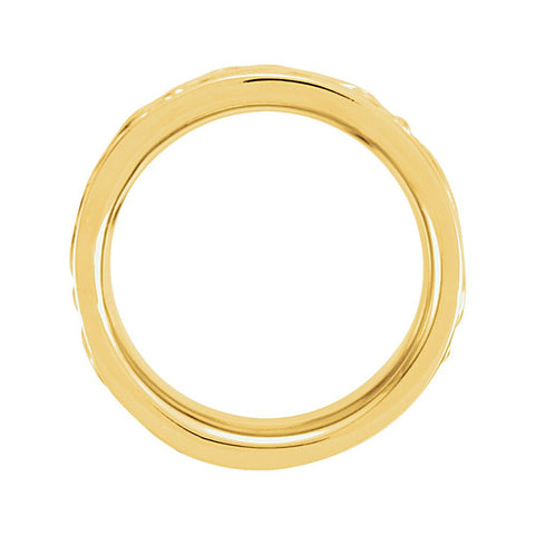 14k Yellow Gold Etruscan-Style Band, Size 7